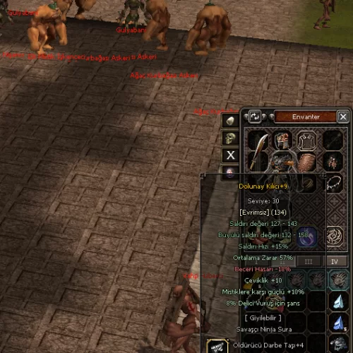  DOLUNAY KILICI +9  57 ORT +4 TAŞLI